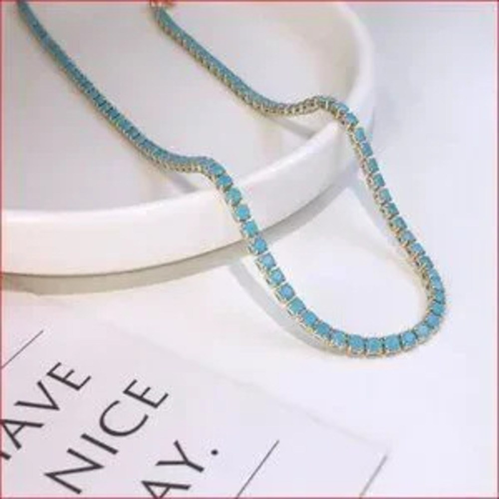 14K Gold Plated Tennis Necklace Dainty Zirconia Butterfly Choker Chain - Picture 5 of 7